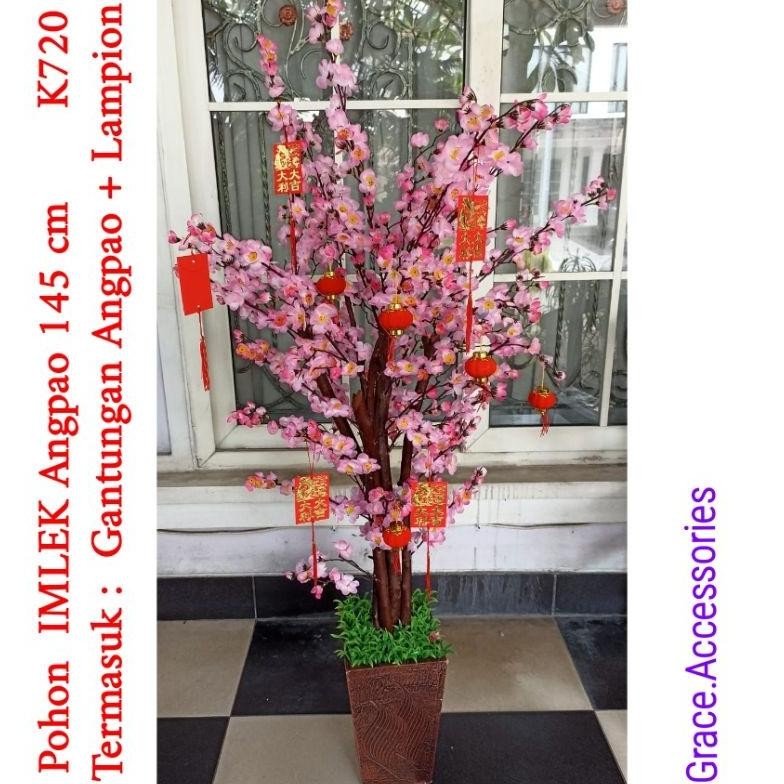 GHT Pohon bunga imlek meihua sincia angpao sakura besar tinggi murah