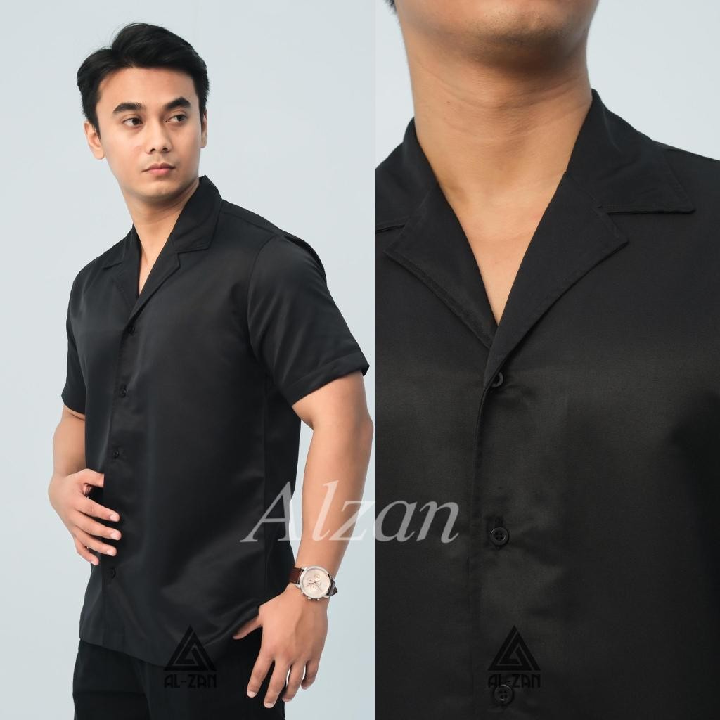 

Baju koko pria model terbaru koko pendek katun toyobo busana muslim pria model style korea hitam