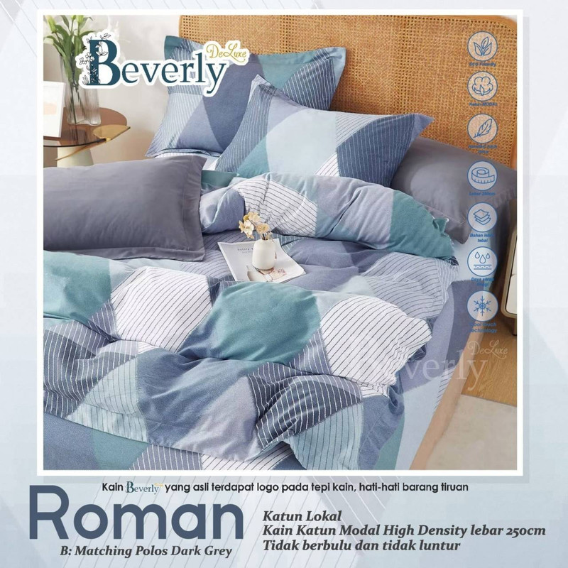 Bedcover & Sprei Premium Katun BEVERLY Motif Roman