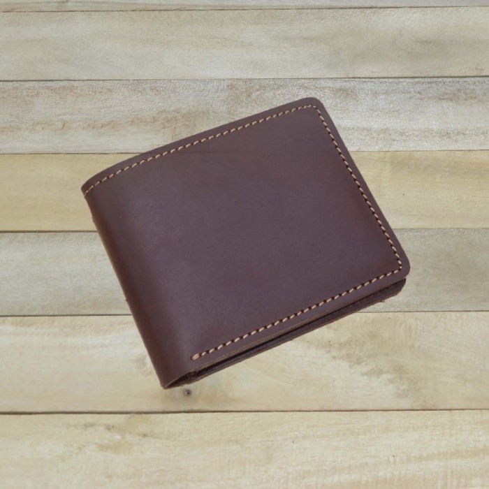 BISA BAYAR DITEMPAT dompet pria kulit sapi asli warna tan | bifold wallet - Cokelat L3M45