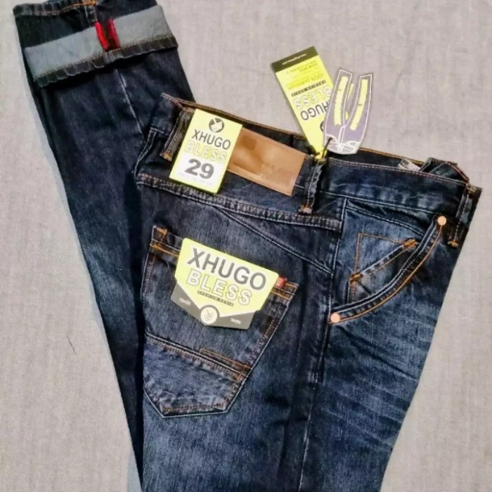 CELANA JEANS PRIA ORIGINAL HUGO BLESS SNOW WASH// CELANA JEANS ORIGINA