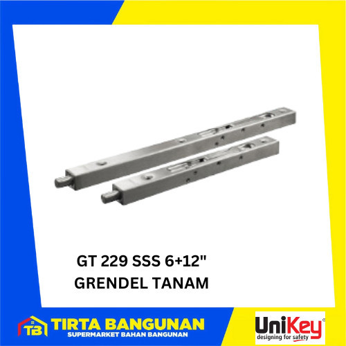 UNIKEY GT 229 6"+12" GRENDEL TANAM STAINLESS SSS