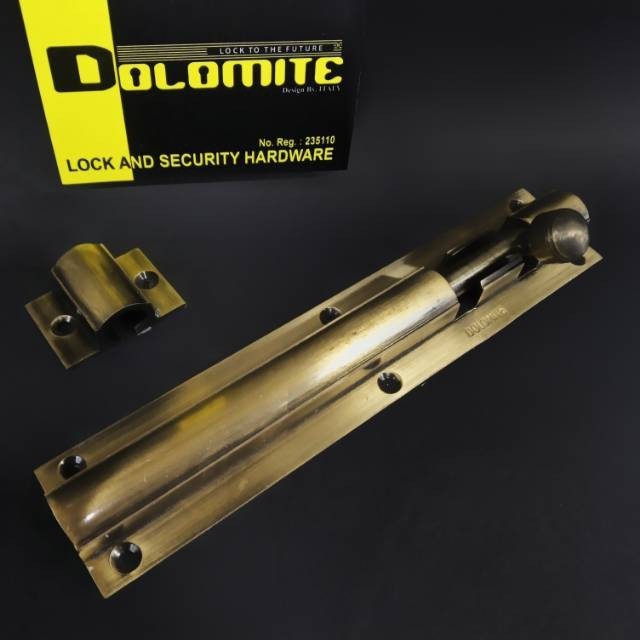 Grendel selot antik brass dolomite 6"