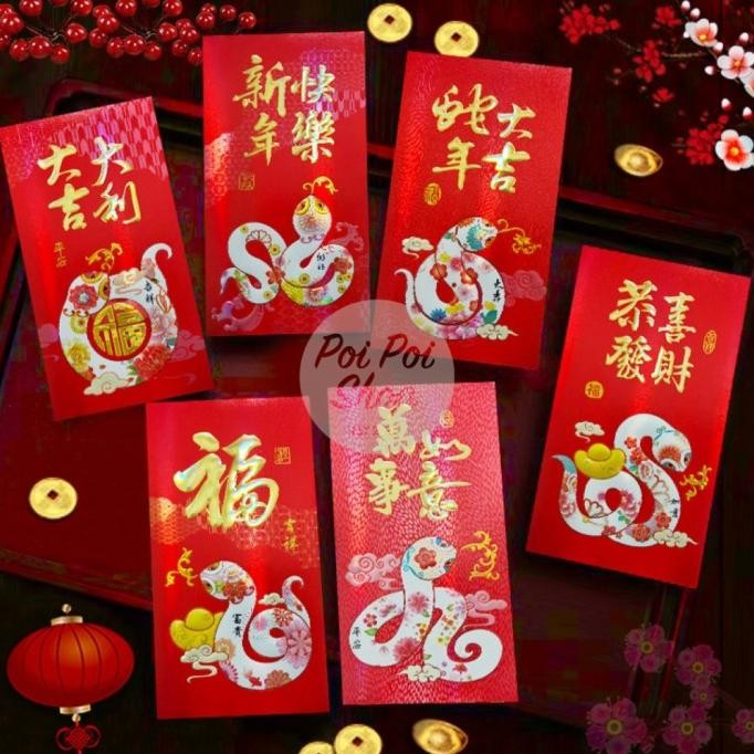 

hanya disini] Angpao Imlek Ular 2025 Glossy Merah 3D Premium Panjang RX 3D Shio Ular Angpau Ampau Hongbao Kartun Grosir Murah Tebal Motif Karakter Berkualitas Bahan Terbaik