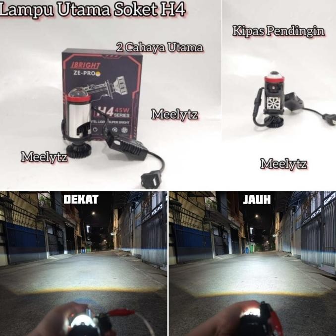 lampu utama ibright ze pro h4 series 2 cahaya utama di lengkapi kipas pendingin berkualitas