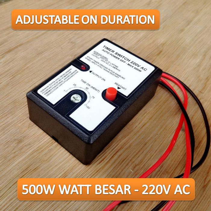 Cuci Gudang Timer Switch 500W (Auto Off) Saklar On-Off Listrik 220V Ac -Watt Besar