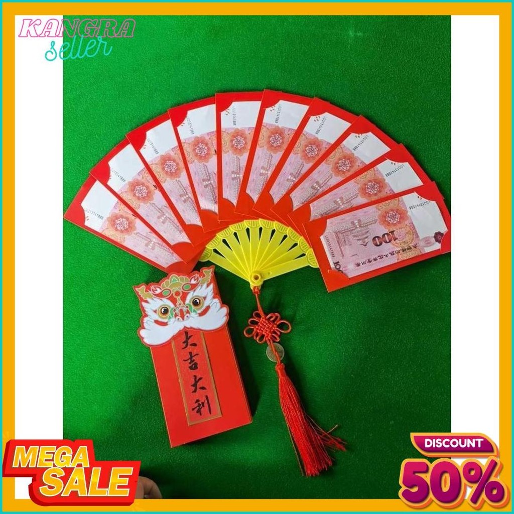 

Angpao Angpau Merah Tahun Baru Cina / Imlek Bentuk Kipas 2023 Untuk Dekorasi Pernikahan (Cod)