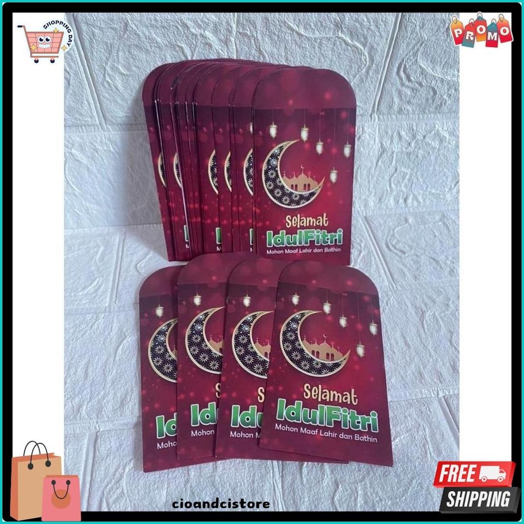 

50 Pcs Ampau / Amplop Lebaran Masjid Medium - Bedug Merah (Lagi Viral)