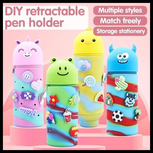 

BEST DEAL TEMPAT PENSIL IMUT LUCU UNIK DENGAN AKSESORIS JIBBITS / CUTE PENCIL CASE BAG WITH JIBBITZ DIY CINNAMOROLL KUROMI MONSTER HELLO KITTY UNICORN FROGGY CHICK MELODY