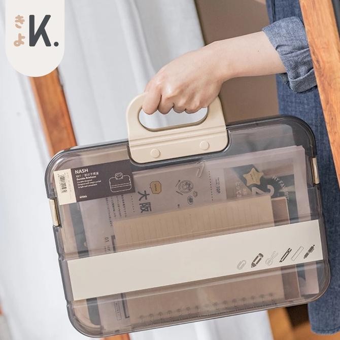 

TERMURAH - KYO Paper Organizer Box File Document Bag Hardcase Paper Folder Bag A4