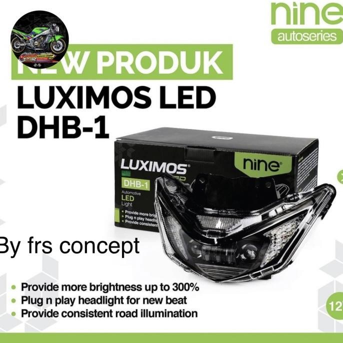 Lampu depan beat 2023 daymaker luminos reflektor fullset new biled