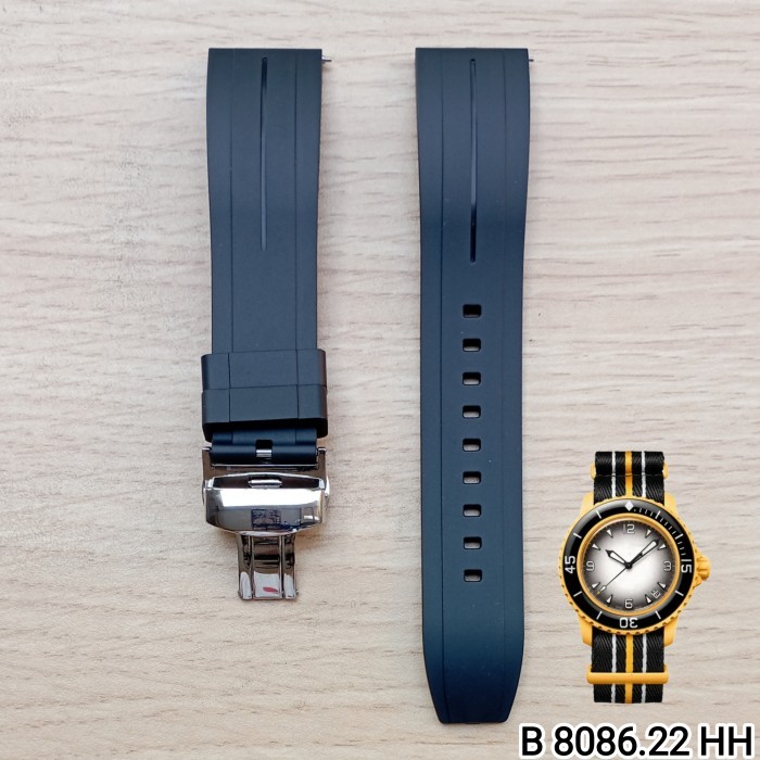 Promo Rubber Strap For Blancpain X Swatch Scuba Fifty Fathoms B 8086.22