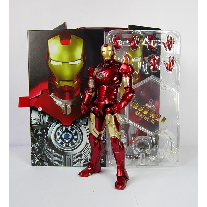 Terbaru.. Zd Toys Original Marvel Avengers Ironman 2 Iron Man Mark 3