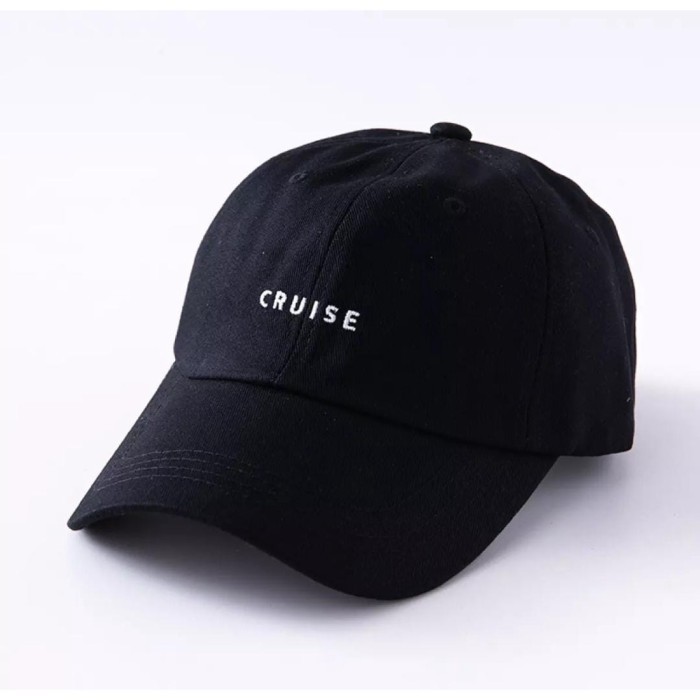Murah Topi Baseball Bordir Cruise Topi Casual Pria Wanita Murah Topi Distro - Hitam