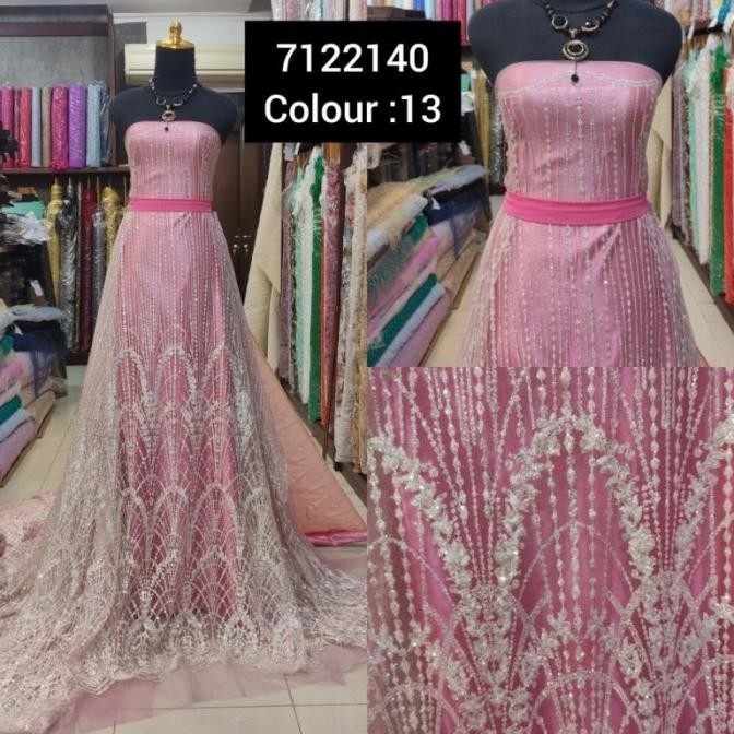 Kualitas terbaik] Kain Sugar Candy Crystal Tile Sugarcandy Dress pink