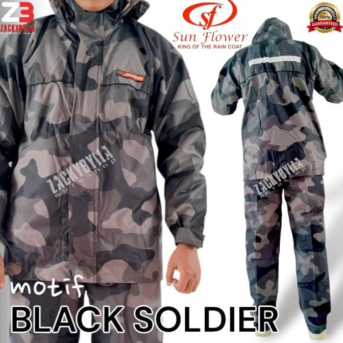 Jas Hujan Sunflower Motif Original Setelan Jaket Dan Celana