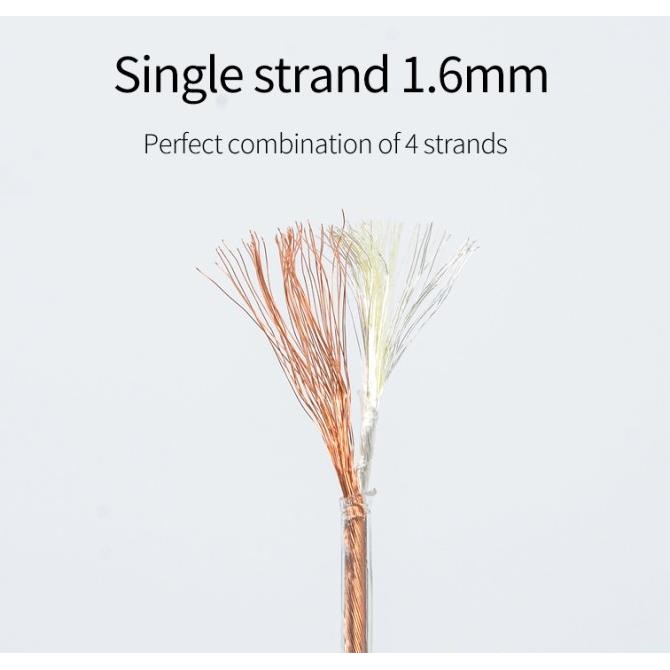 XINHS Single Crystal Copper Earphone IEM Upgrade Cable Kabel IEM