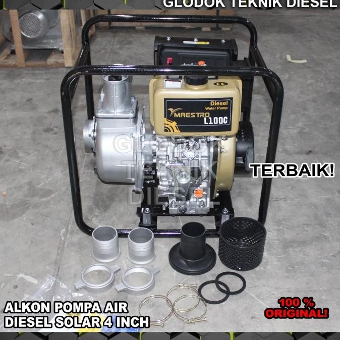 Mesin Pompa Air Sawah Alkon 4 INCH Diesel Solar Type 100 Water Pump