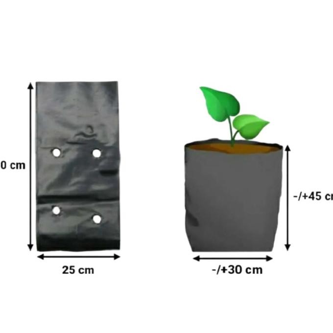 Polybag Pot Plastik Polyback Juara 50 X 50 Pot Plastik Polibek Tanaman Produk Original Pabrik