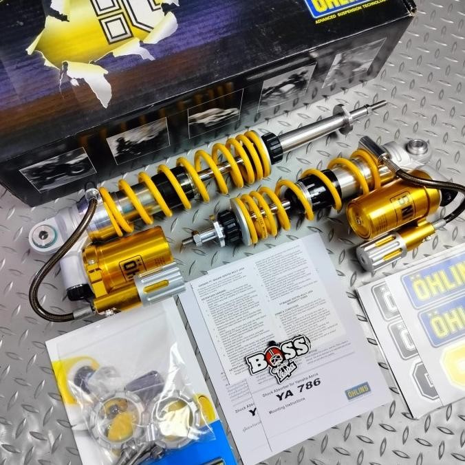Ori - Shock Tabung Ohlins Ya Series With Preload Adjuster Front & Rear Vespa