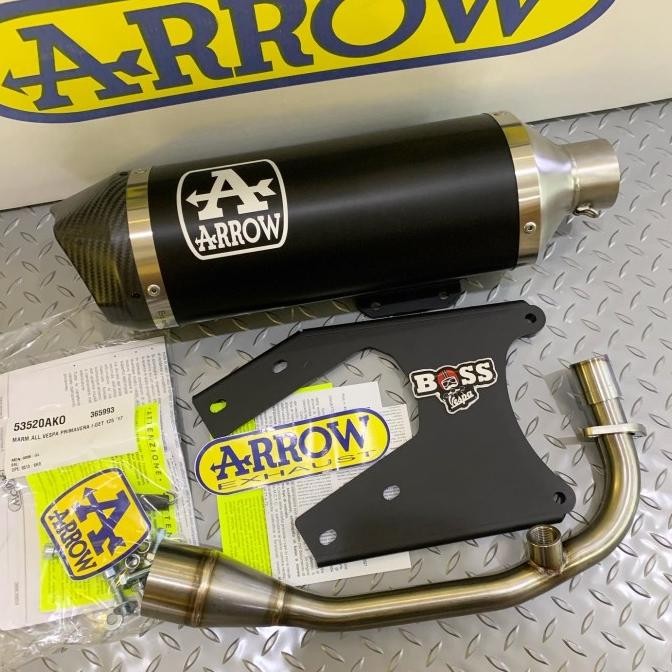 Ori - Knalpot Arrow Urban Endcap Carbon Vespa Sprint Primavera S Lx Lxv