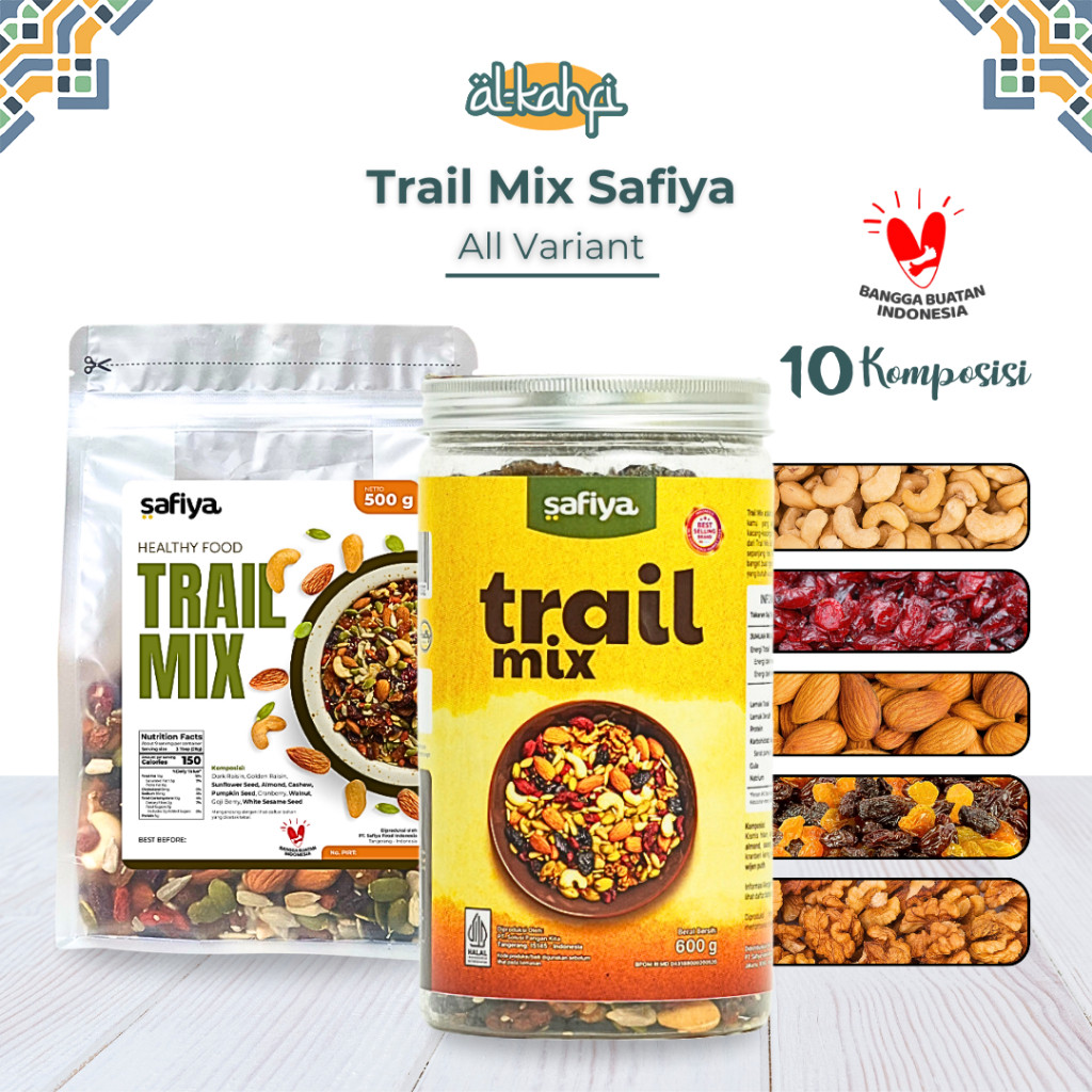 

Trail Mix Safiya 500 Gram With Almond Mete Nut Seed Dried Fruit Cemilan Sehat Diet