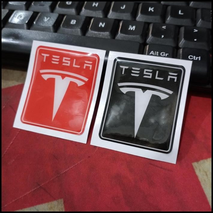 

TERBARU STICKER TIMBUL RESIN TESLA KOTAK STIKER LYCAL LENTUR 3D LOGO KECIL SATUAN !!