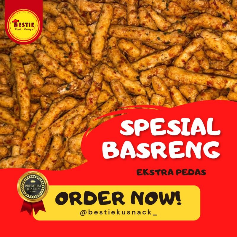 

Basreng cemilan bakso goreng yang gurih, enak, ga keras