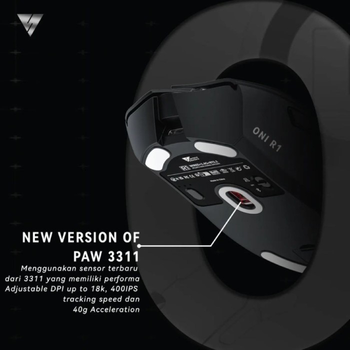 Onlyone Vortexseries R1 ONI Wireless Gaming Mouse 3 in 1 Connection Ergonomic