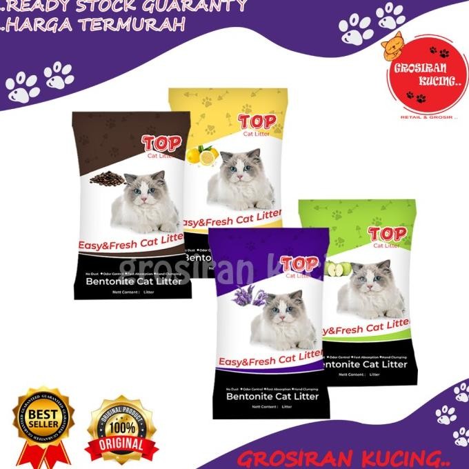 

PASIR KUCING GUMPAL WANGI TOP CAT LITTER BENTONITE 10L ONLY GRAB GOJEK ORIGINAL