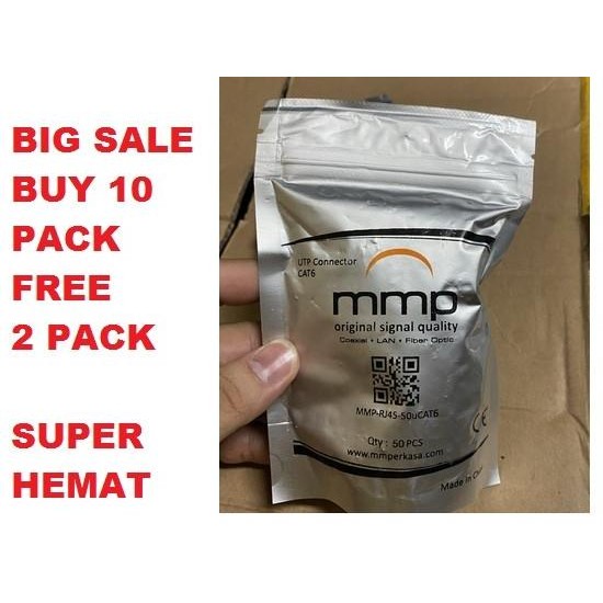 

MMP KONEKTOR RJ45 CAT 6 ISI 50 UTP ORIGINAL