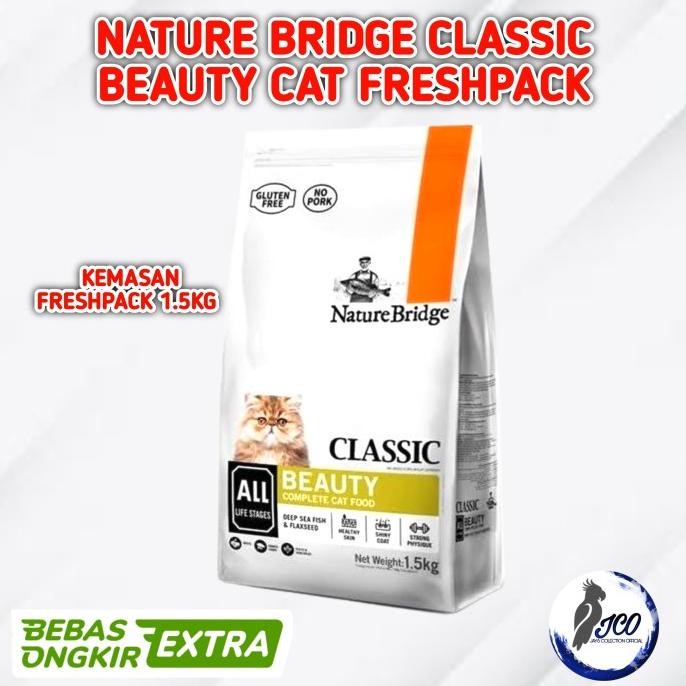 

NATURE BRIDGE CLASSIC BEAUTY CAT FOOD 1.5KG MAKANAN KUCING NATURE BRID ORIGINAL