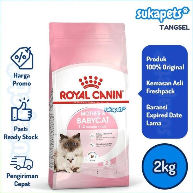 

ROYAL CANIN MOTHER & BABY CAT MAKANAN INDUK & ANAK KUCING 2KG ORIGINAL