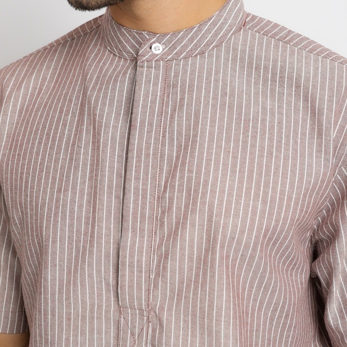 Baju Koko Kurta Pria Ankara Salur Toraformen Lengan dek