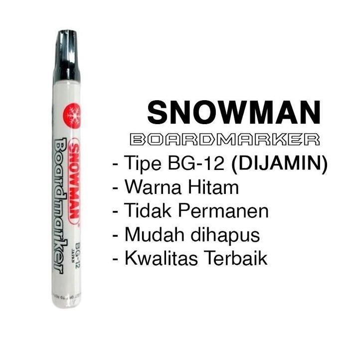 

Flash Sale Promo Spidol Snowman Whiteboard Marker Bg-12 - Hitam Grosir