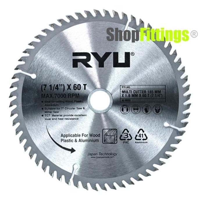 

Berkualitas RYU Mata Pisau Potong Alumunium Wood Or Multi Inch 7"X 24T 40T 60T 80T