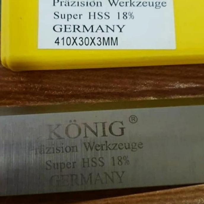 

Berkualitas Pisau Serut KONIG Germany Pisau Planer Knife Super HSS 410 x 30 x 3 mm