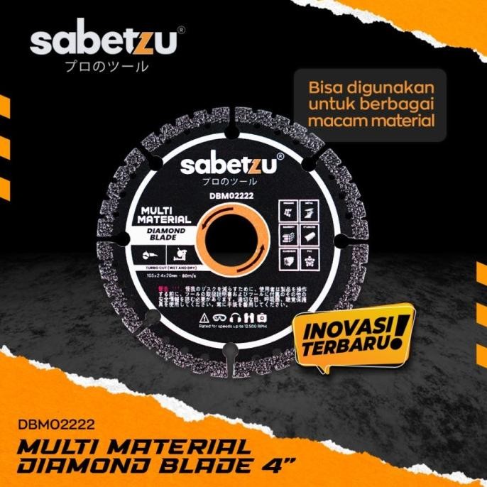 

Berkualitas SABETZU DIAMOND Blade 4" Multi Wheel Mata Pisau Potong Granit Besi PVC