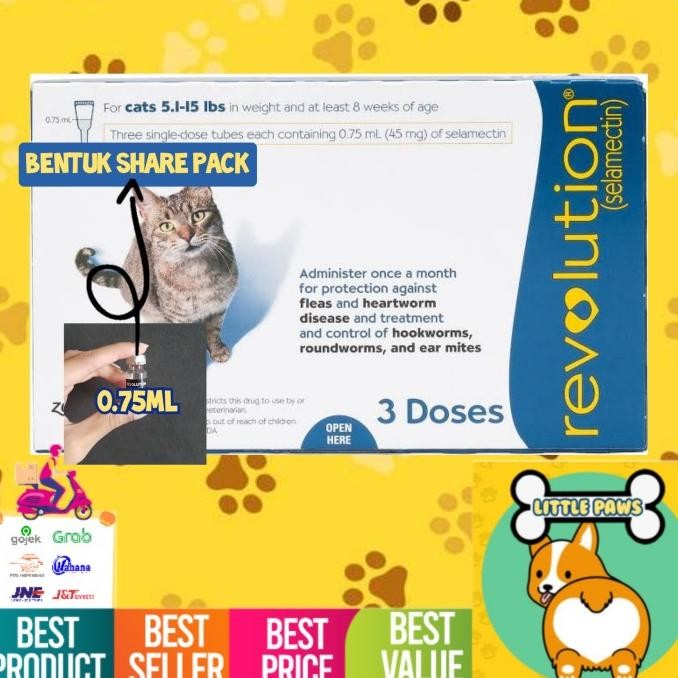 

REVOLUTION CAT / KUCING 100% ORIGINAL REPACK KUTU BLUE SELAMECTIN ORIGINAL