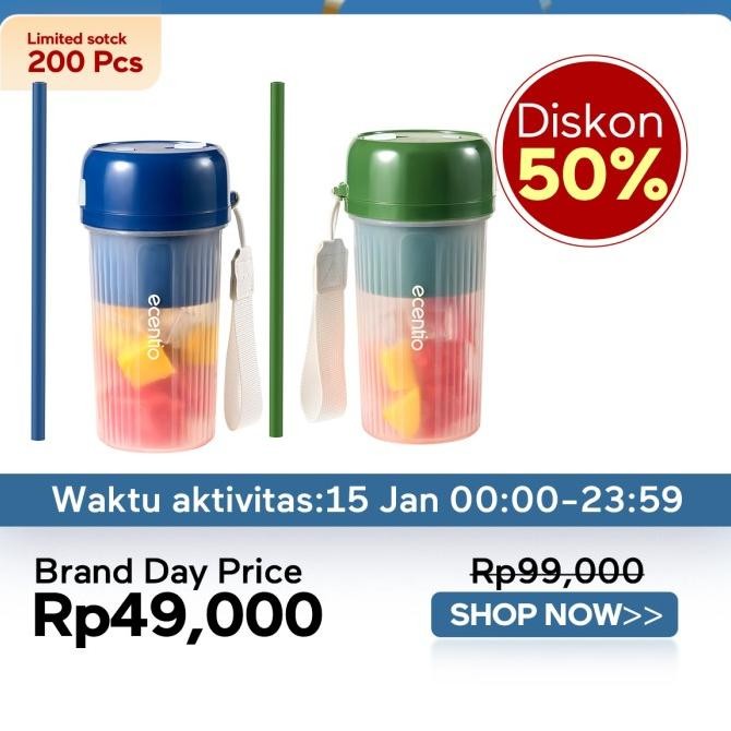 

Berkualitas GARANSI 12 BULANecentio juicer jus 350ml 12 pisau Produk baru pada 2024 dengan sedotan portable blender mini