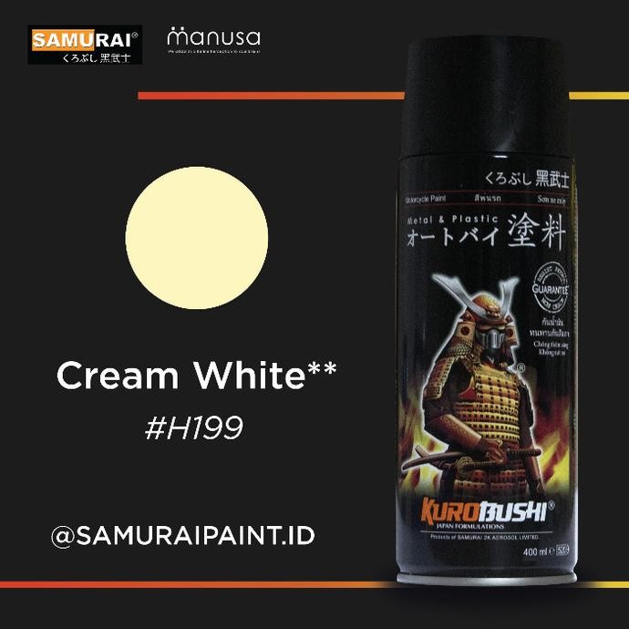 

SAMURAI PAINT CREAM WHITE HONDA H199 CAT AEROSOL KUALITAS KOMPRESOR ORIGINAL