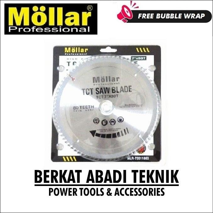 

Berkualitas Mata Gergaji Miter Mollar TCT Saw Blade Pisau Potong Aluminium 7"x80T