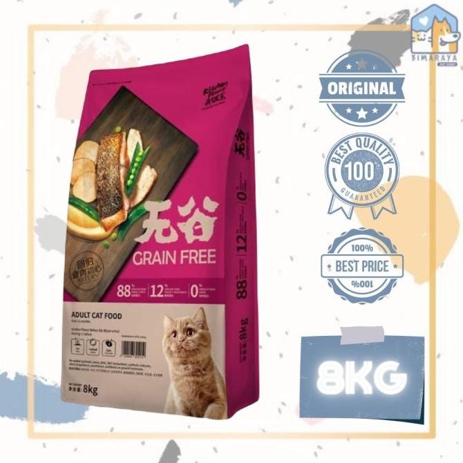 

KITCHEN FLAVOR GRAIN FREE ADULT CAT FOOD 8KG (KHUSUS GOSEND/GRAB) ORIGINAL