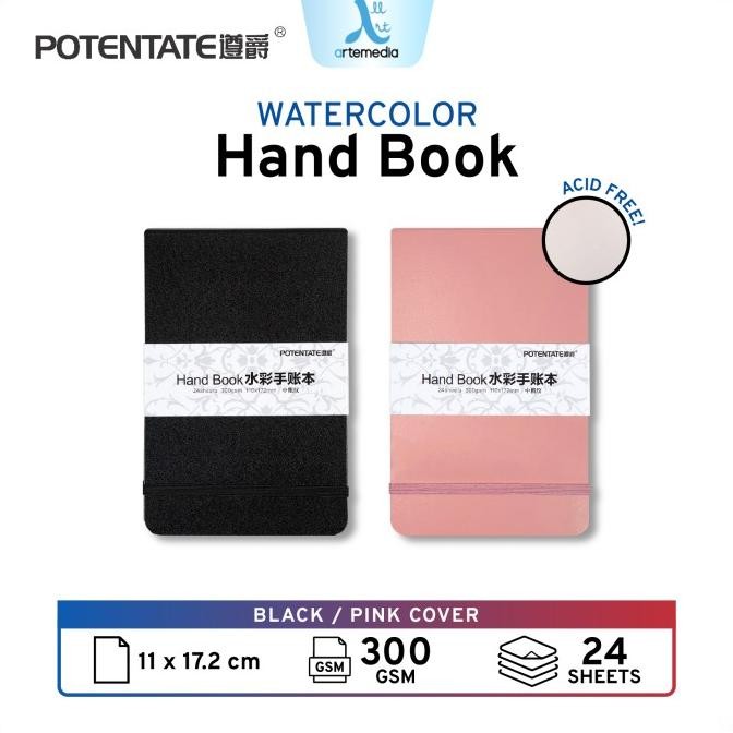 

POTENTATE HAND BOOK WATERCOLOR 110X172MM 300GSM KERTAS BUKU CAT AIR ORIGINAL