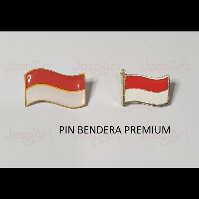 <<<<<] Pin bendera merah putih Bahan Premium Kuningan