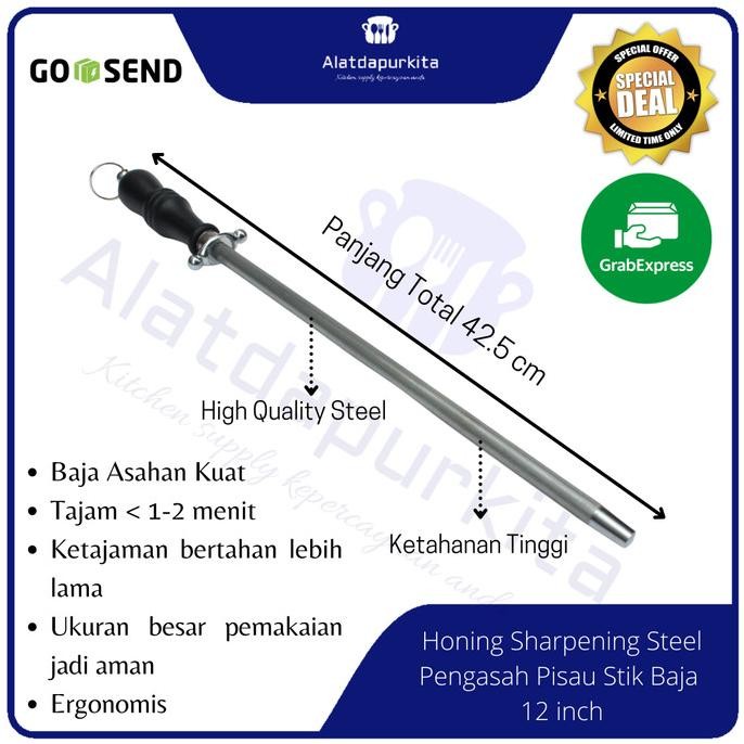 

Berkualitas Pengasah Pisau Asahan Stik Besi Honing Bar Sharpening Steel