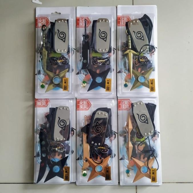 

Berkualitas Pajangan Mainan set Naruto Kunai Pisau Kalung dan Ikat Kepala