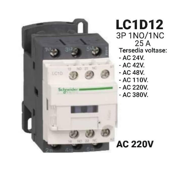 ori - schneider magnetic contactor - kontaktor magnet lc1d lcid