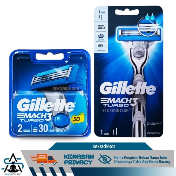 

Berkualitas GILLETTE MACH 3 TURBO RAZOR ALAT PISAU CUKUR + 2 PCS REFILL