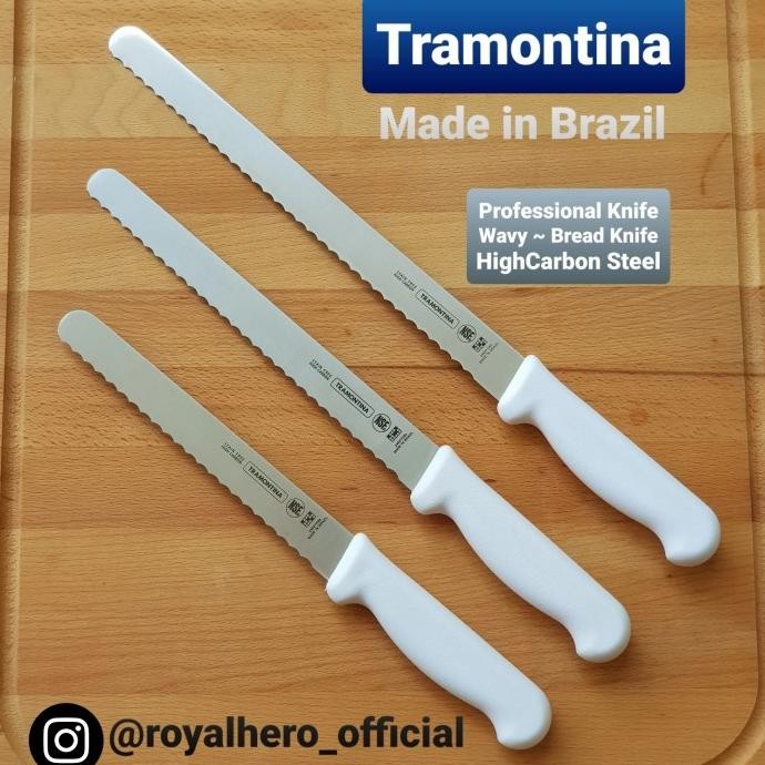 

Berkualitas Tramontina Pisau Roti Bread Knife Wavy Professional 20 / 25 / 30 cm